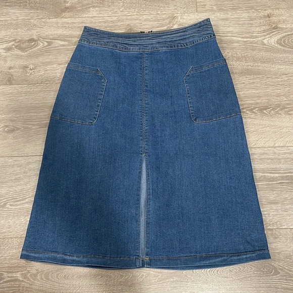 Universal Thread 70’s style high waisted jean skirt with pockets 8 - Picture 9 of 14